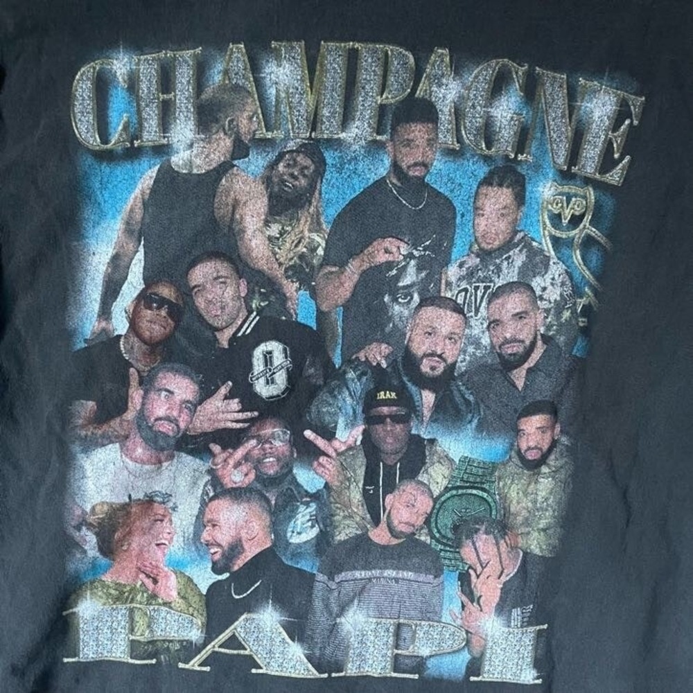 Street Market Supply T-Shirt Men Medium Gray Drake Champagne Papi Vintage 90s - Picture 5 of 7